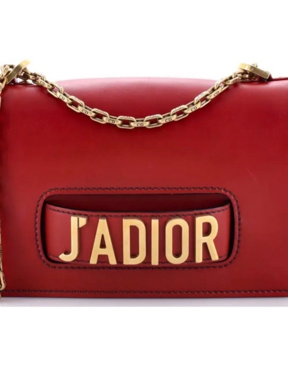 Dior Red Leather J'ADIOR Gold Chain Crossbody Bag